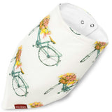 Floral Bicycle Bamboo Three-Layer Kerchief Bib