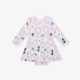 Posh Spooks Ruffled Bodysuit Dress