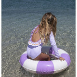 Lavender cherry long sleeve swimsuit