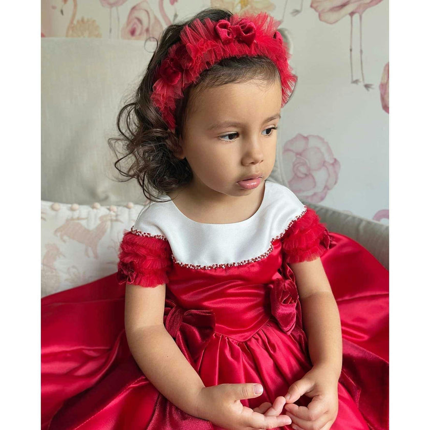 Holly Velvet Bow Headband
