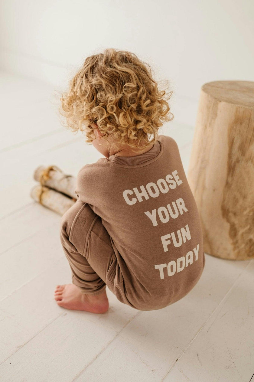 Boys Boxy Sweatshirt in Choose Your Fun Today