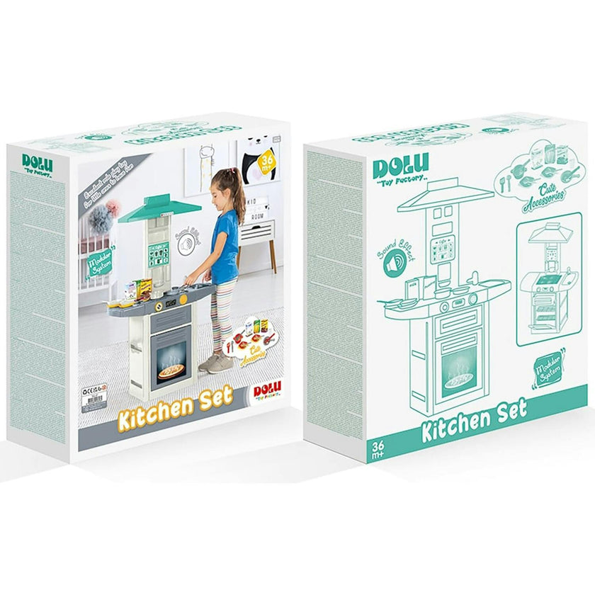Kitchen Set: Green Yellow Gray