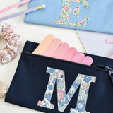 Liberty of London Personalised Pencil Case - Navy