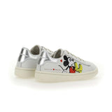 White Mickey Silver Tab Sneakers