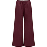 Sporty Drawstring Wide-Leg Pant