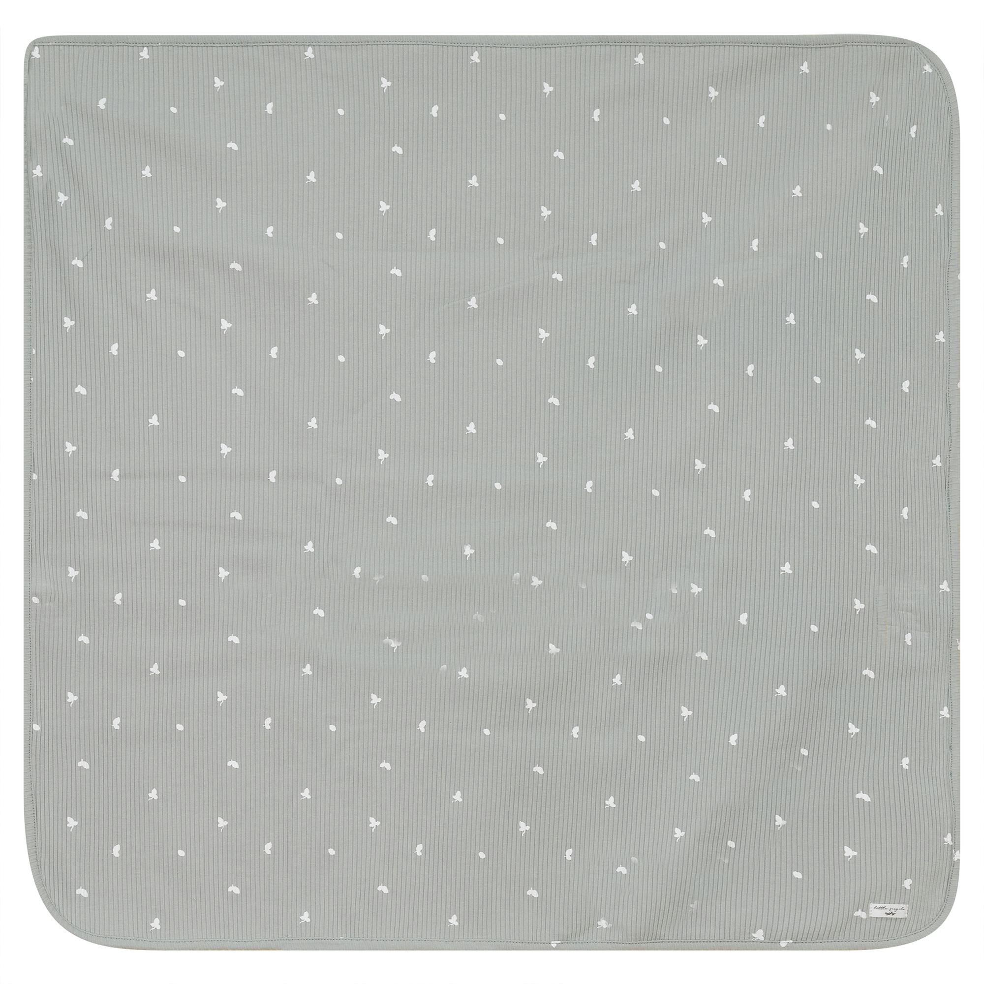 Leaf Print Ribbed Blanket