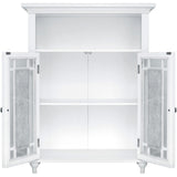 Windsor Wooden Floor Cabinet with Glass Mosaic Doors