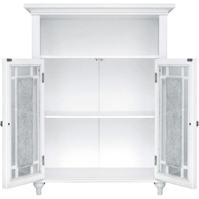 Windsor Wooden Floor Cabinet with Glass Mosaic Doors