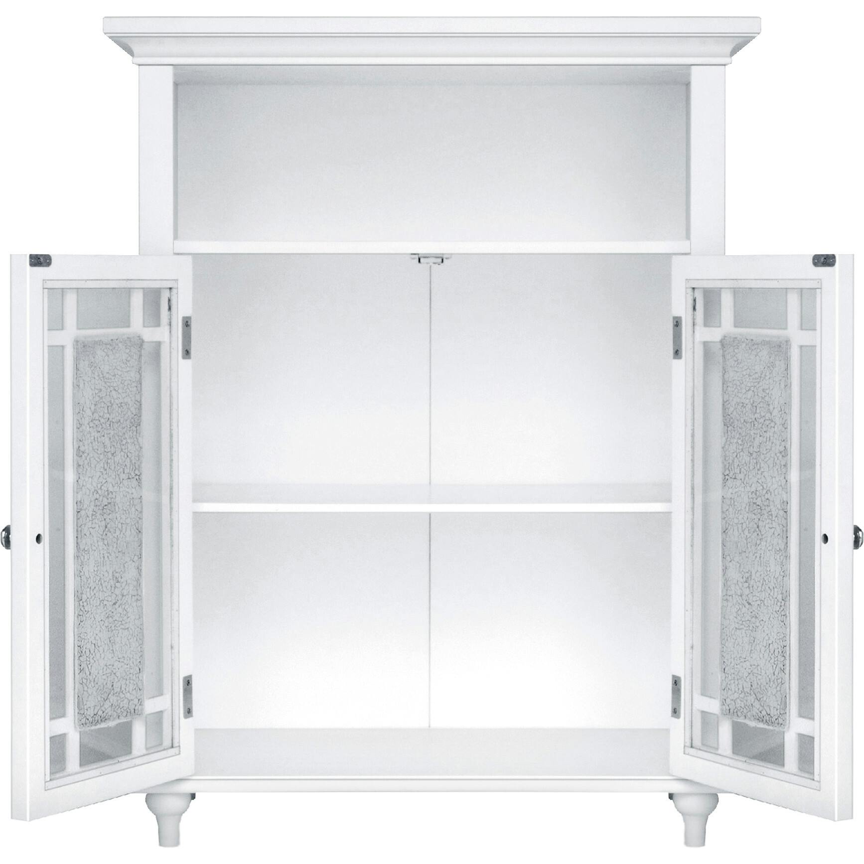 Windsor Wooden Floor Cabinet with Glass Mosaic Doors