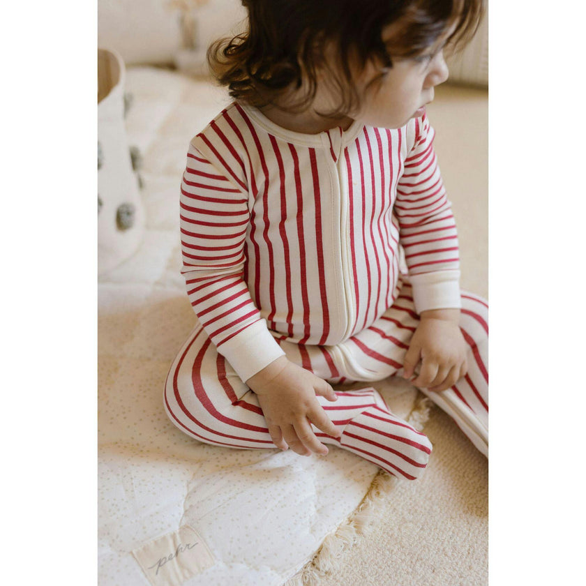 Ribbed Baby Sleeper, Red