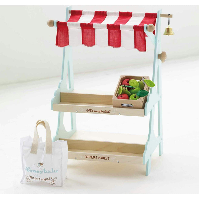 Wooden Market Stall & Fruit Play Food Crate
