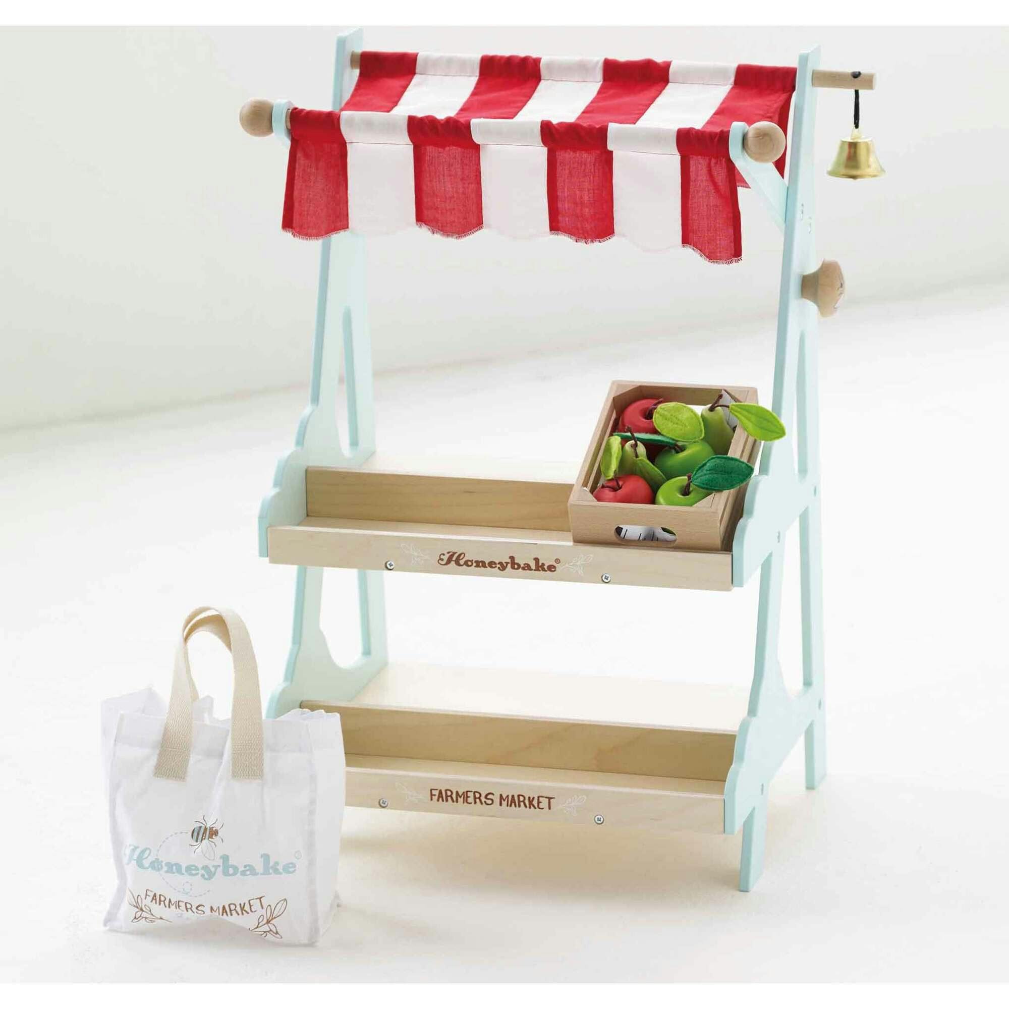 Wooden Market Stall & Fruit Play Food Crate