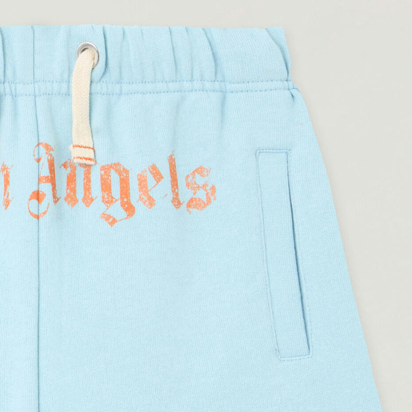 Baby Blue Brushed Logo Sweatshorts