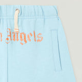 Baby Blue Brushed Logo Sweatshorts