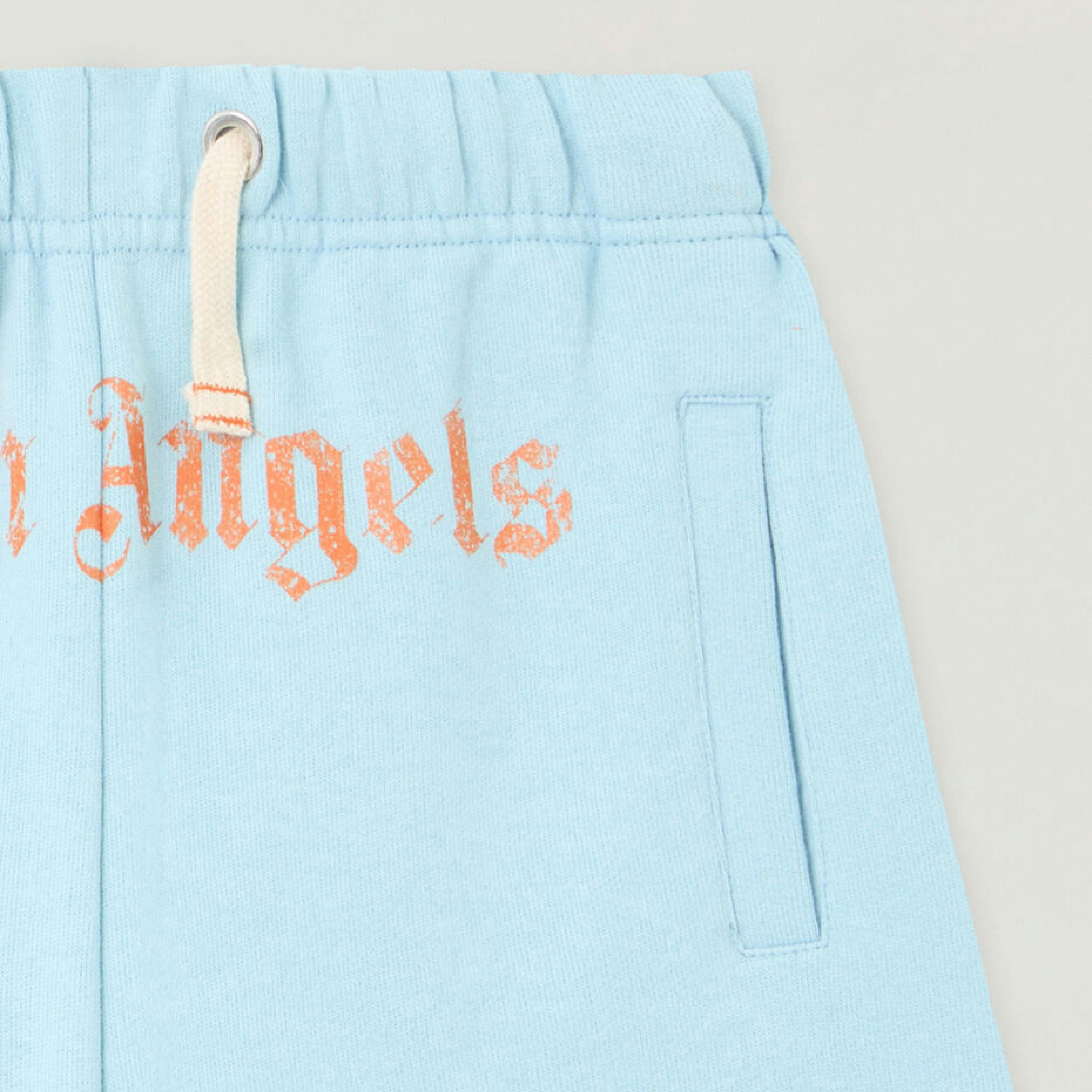 Baby Blue Brushed Logo Sweatshorts
