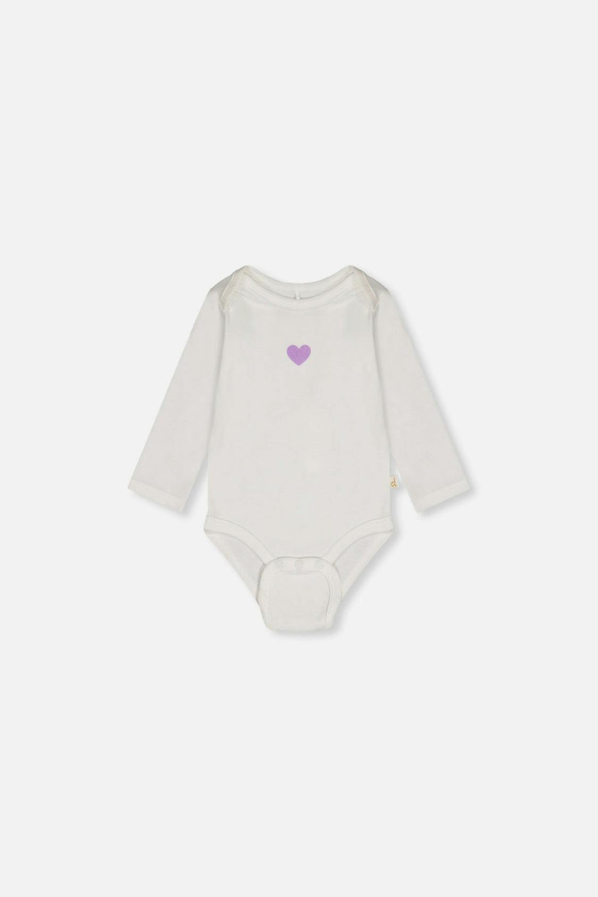 Three Pack Organic Cotton Onesie Purple Floral Print