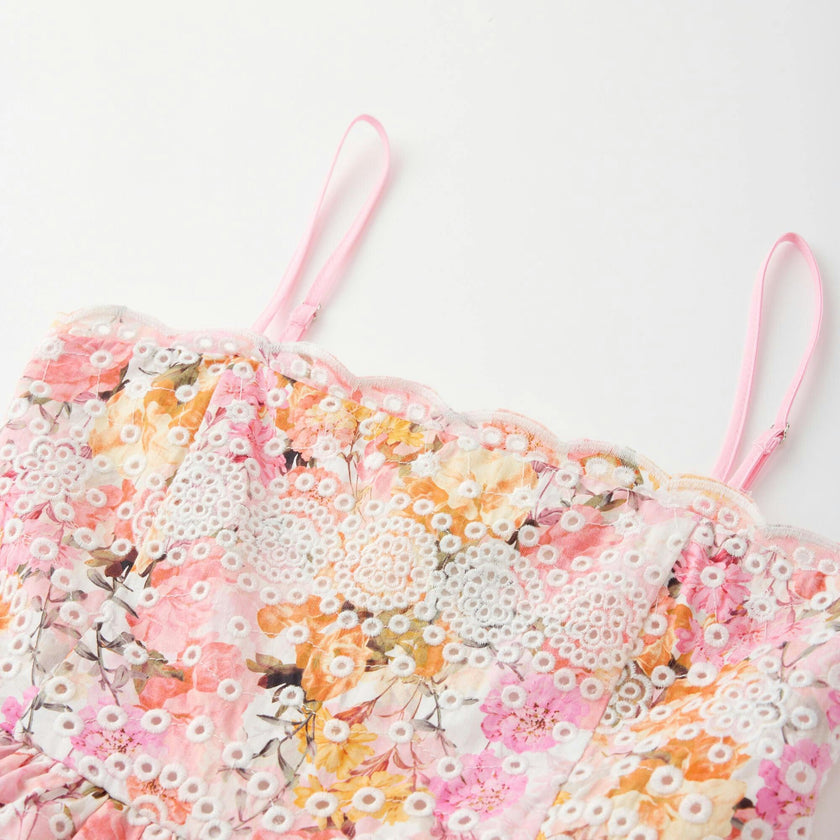 Alessia Cotton Embroidered Romper