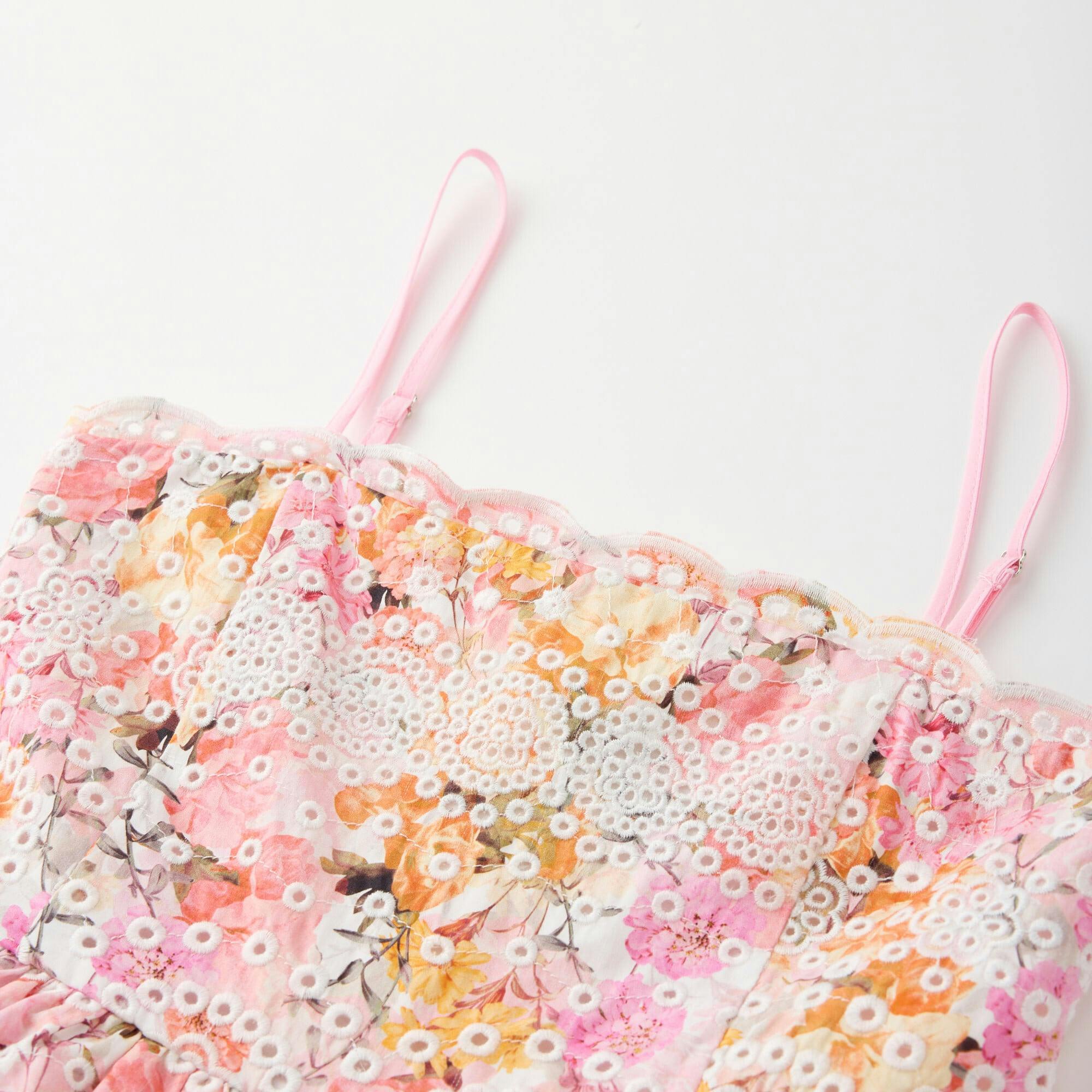 Alessia Cotton Embroidered Romper