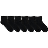 Solid Quarter Socks 6 Pack