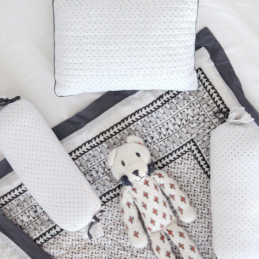Block-Printed Cotton Crib Quilt