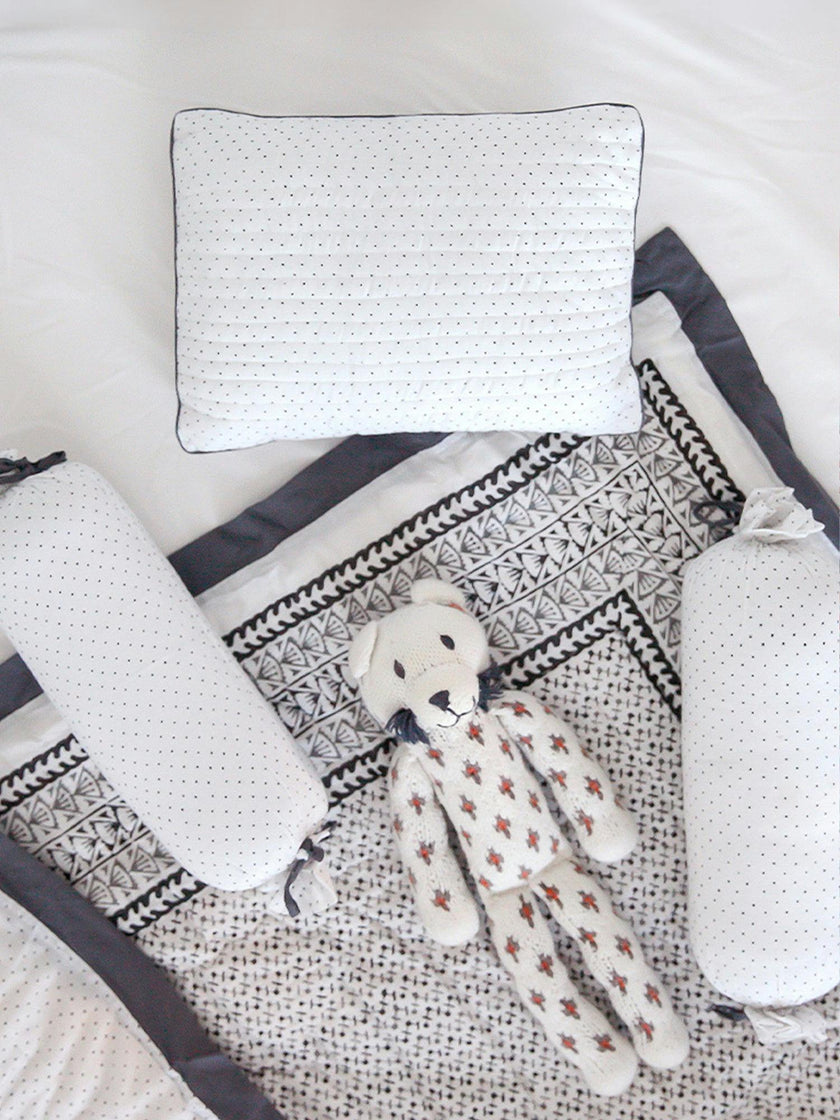 Block-Printed Cotton Crib Quilt