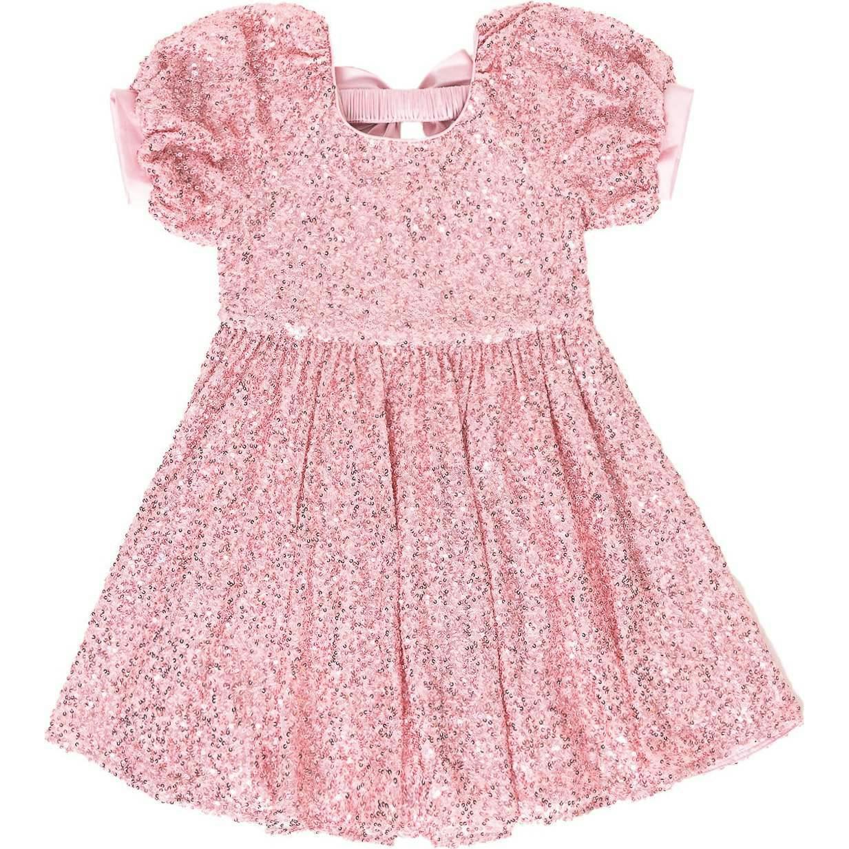 Mini Marisol Dress in Pink Sequin