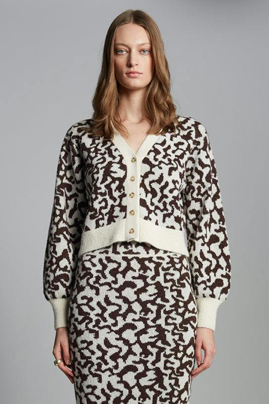 RUMI CARDI | IVORY/ESPRESSO | TWO LEFT!