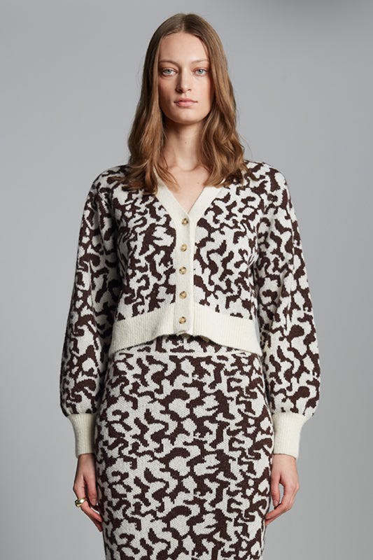 RUMI CARDI | IVORY/ESPRESSO | TWO LEFT!
