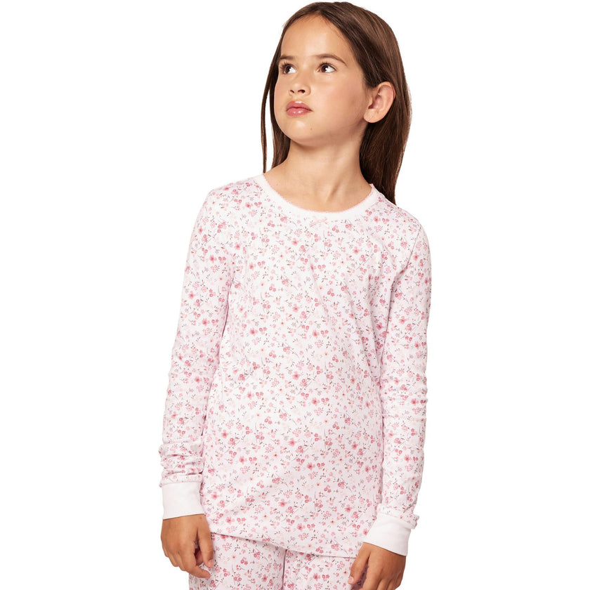 Kid's Pima Snug Fit Pajama Set in Dorset Floral