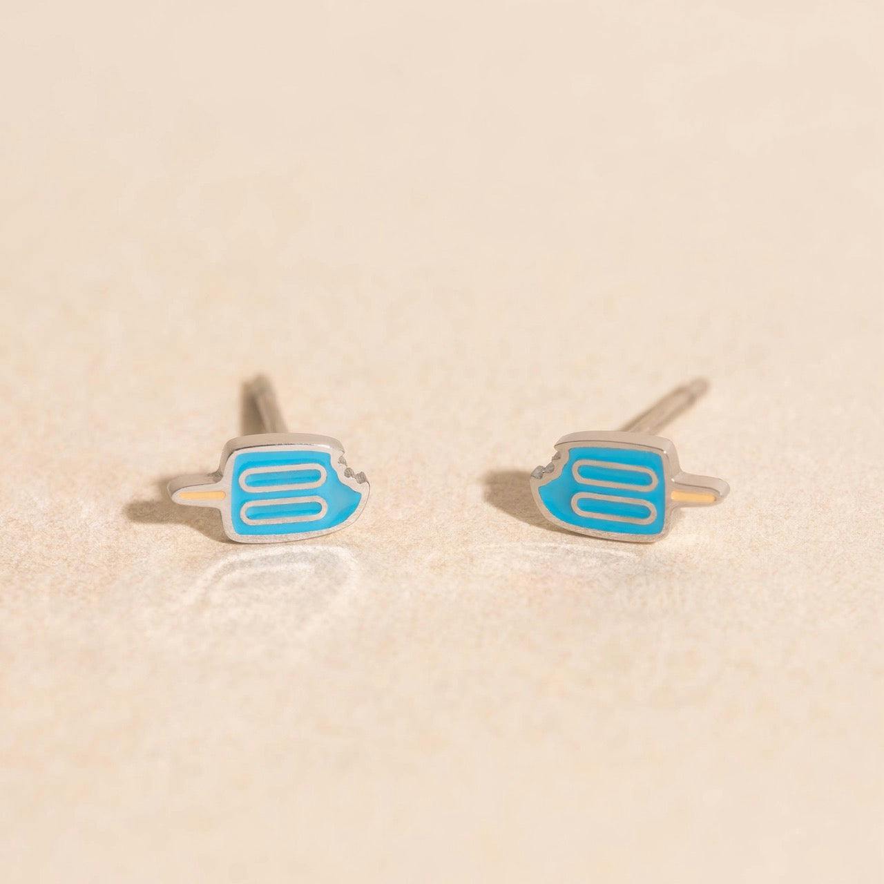 Blue Popsicle Mini Stud Earrings