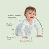 Bamboo Magnetic Footie Pajama - Arc en ciel