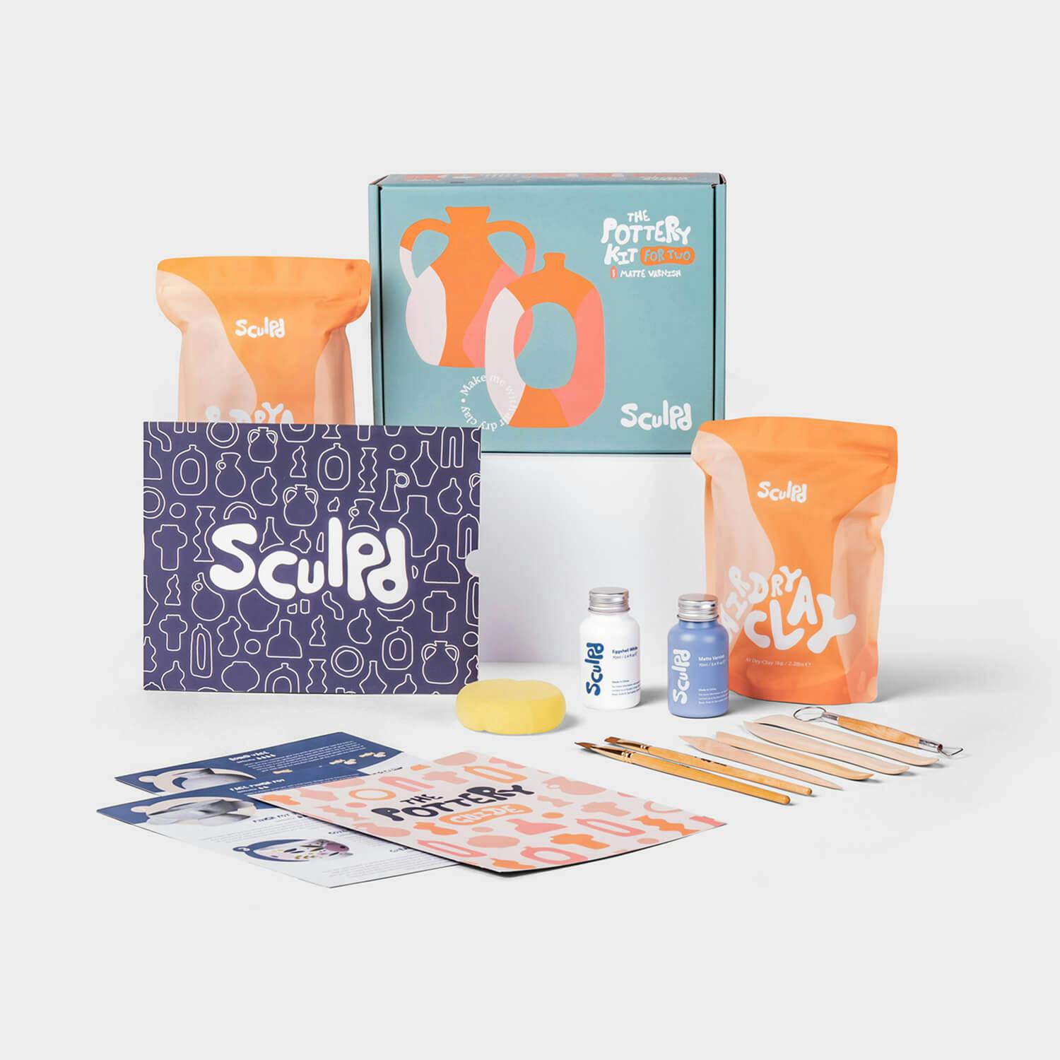 Home Pottery Kit with Paint Set