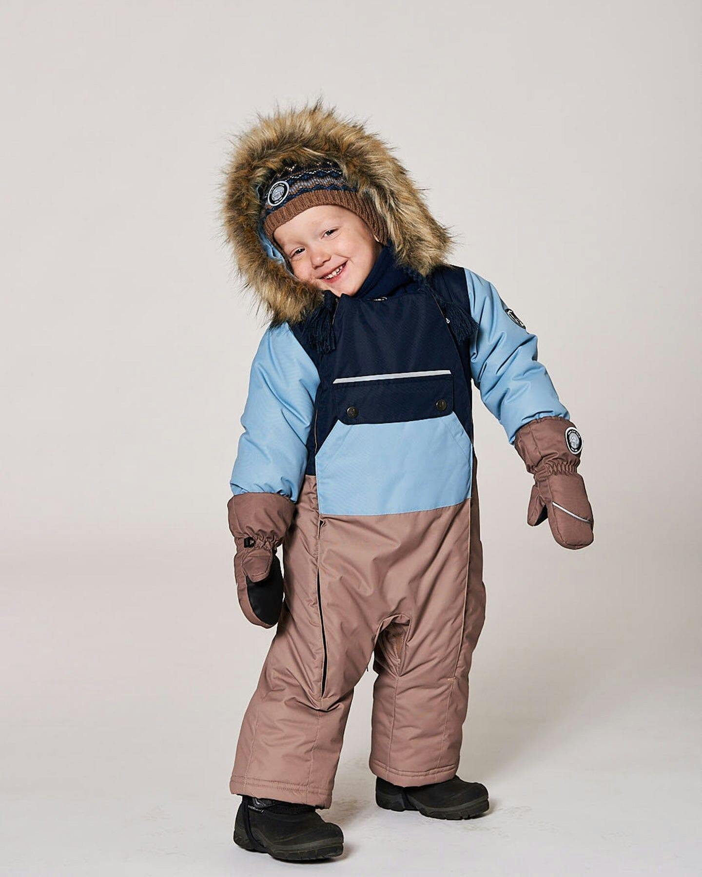 One-Piece Baby Play Snowsuit Designed for Car Seat