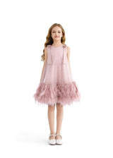 Pink Sequin Feather Dress