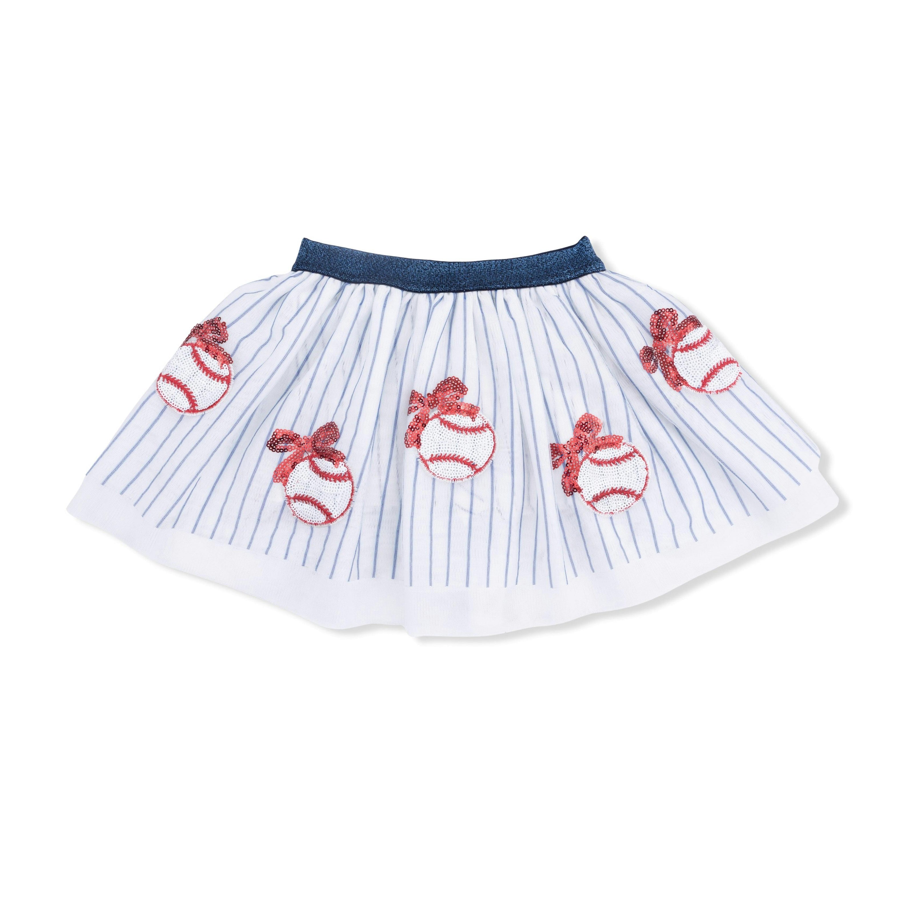Baseball Stripe - Tutu Skirt with Bike Shorts