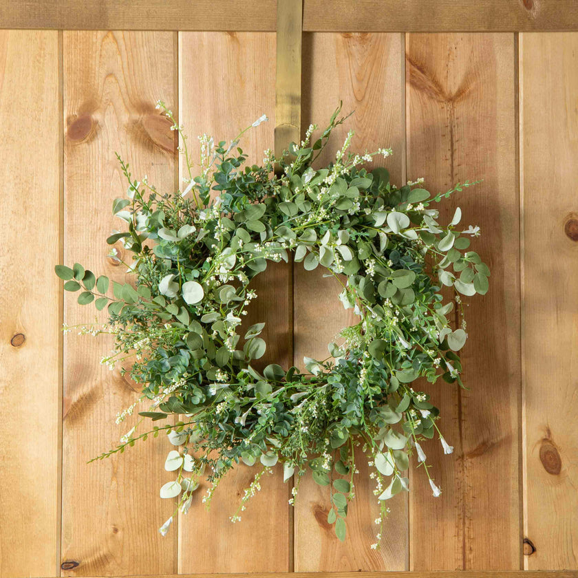 Mixed Eucalyptus, Green Ruscus Greenery All Seasons Wreath