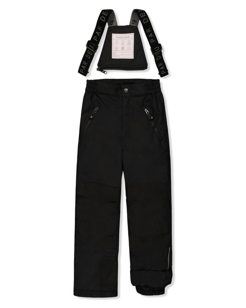 Two Piece Play Snowsuit Green Yellow And Blue Checkerboard With Black Pants
