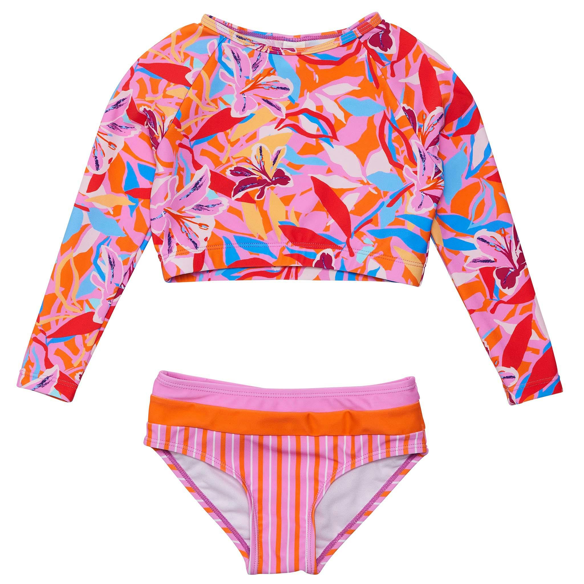 UPF50+ Sustainable Crop Long Sleeve Rashguard Set