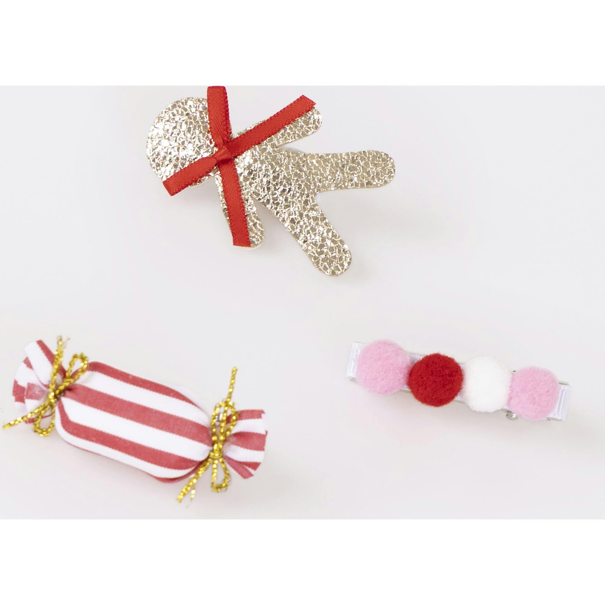 Gingerbread House Hair Clips