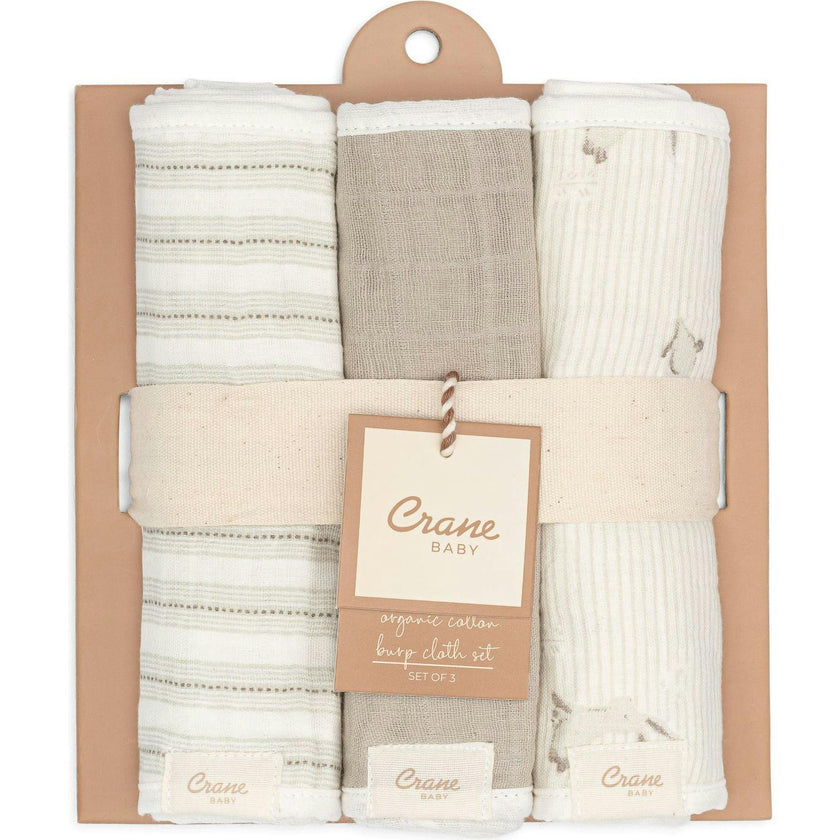 Organic Cotton 3-Piece Burp Cloth Set