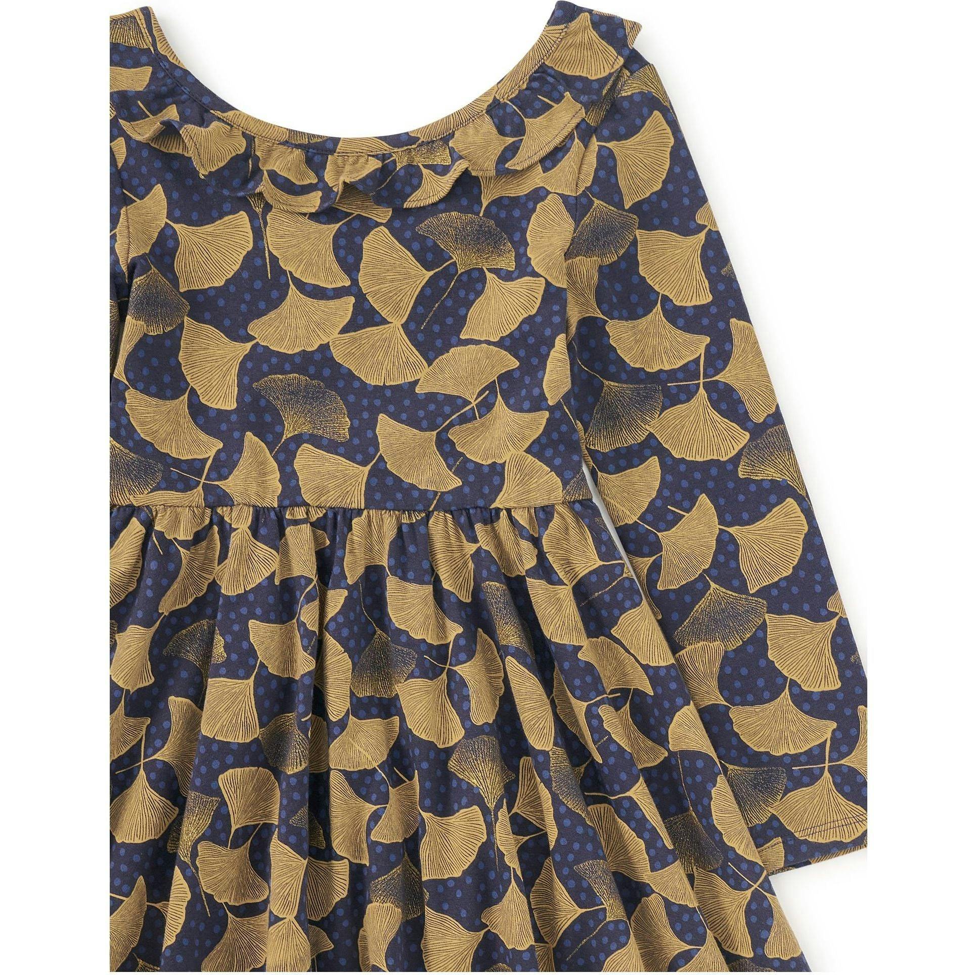 Ruffle Collar Ballet Dress, Blue