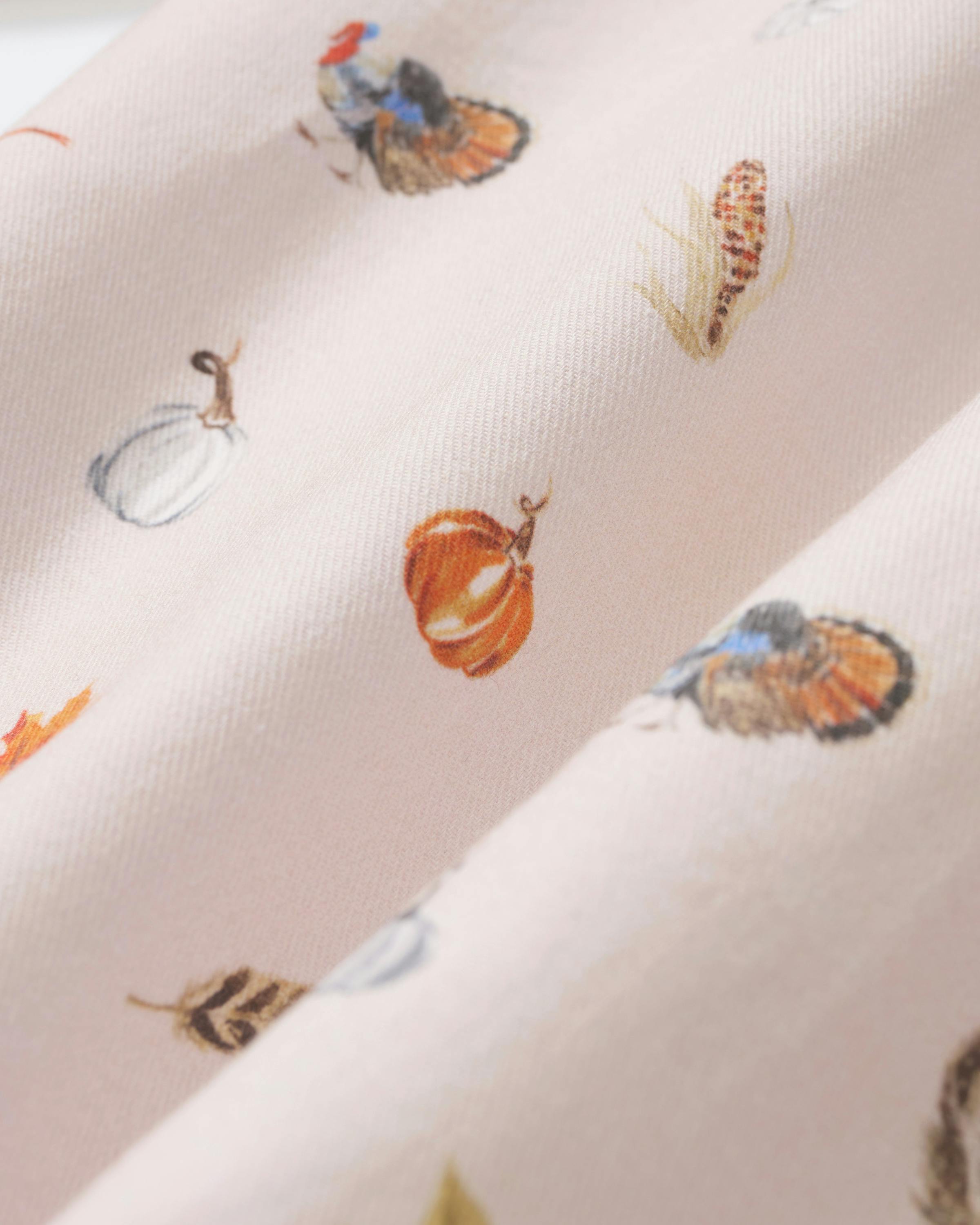 Women's Twill Pajama Set in Thanksgiving Traditions