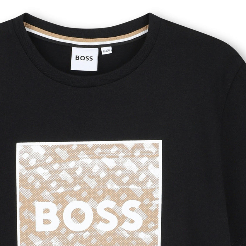 Boys Black Logo t-Shirt