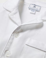Kid's Twill Pajama Short Set in White