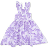 Lilac Floral - Smocked Sundress with Bloomer