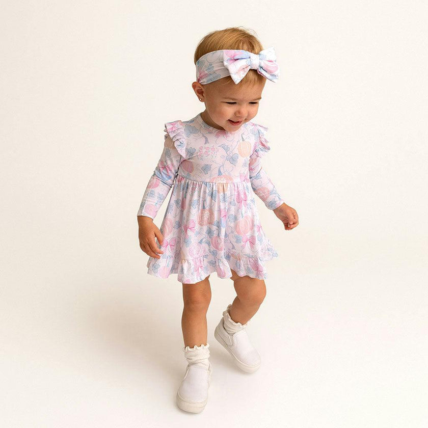 Posh Pumpkins Ruffled Bodysuit Dress