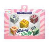 Feeling Lucky Dice Erasers - Set of 5