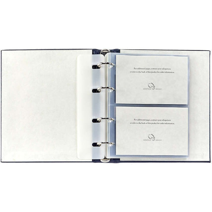 Medium Clear Pocket Pebble Grain Leather Photo Album