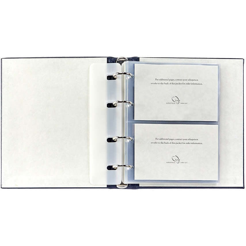 Medium Clear Pocket Pebble Grain Leather Photo Album