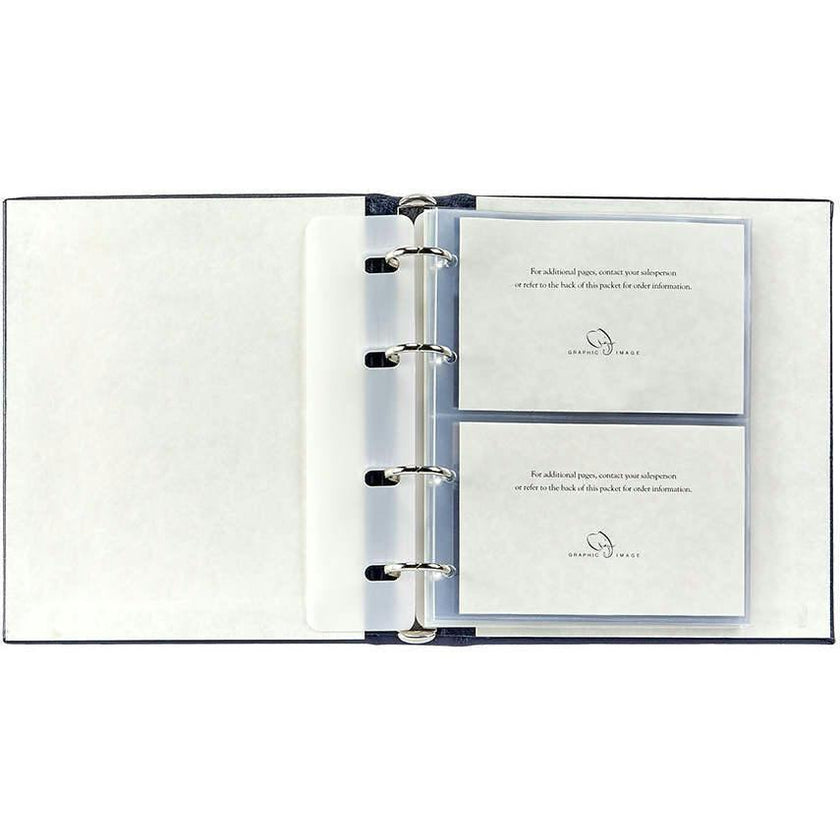Medium Clear Pocket Pebble Grain Leather Photo Album